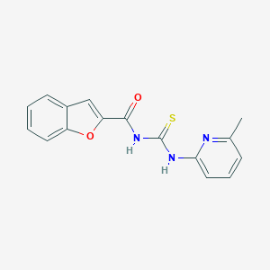 molecular formula C16H13N3O2S B251711 N-[(6-methylpyridin-2-yl)carbamothioyl]-1-benzofuran-2-carboxamide 