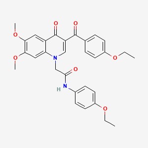 B2517112 2-[3-(4-ethoxybenzoyl)-6,7-dimethoxy-4-oxoquinolin-1-yl]-N-(4-ethoxyphenyl)acetamide CAS No. 872198-68-0