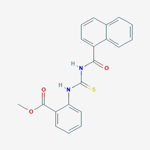 molecular formula C20H16N2O3S B251712 Methyl 2-{[(1-naphthoylamino)carbonothioyl]amino}benzoate 
