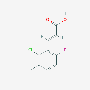 molecular formula C10H8ClFO2 B2517120 2-Chloro-6-fluoro-3-methylcinnamic acid CAS No. 261762-89-4