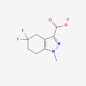 molecular formula C9H10F2N2O2 B2517123 5,5-ジフルオロ-1-メチル-4,5,6,7-テトラヒドロ-1H-インダゾール-3-カルボン酸 CAS No. 1784893-60-2