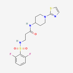 molecular formula C17H20F2N4O3S2 B2517130 3-(2,6-difluorophenylsulfonamido)-N-(1-(thiazol-2-yl)piperidin-4-yl)propanamide CAS No. 1448074-67-6