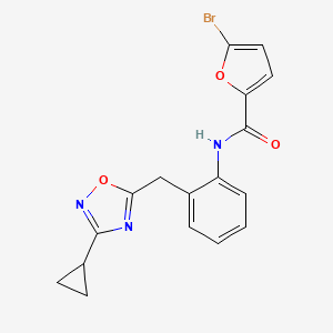 molecular formula C17H14BrN3O3 B2517143 5-bromo-N-(2-((3-cyclopropyl-1,2,4-oxadiazol-5-yl)methyl)phenyl)furan-2-carboxamide CAS No. 1797076-48-2