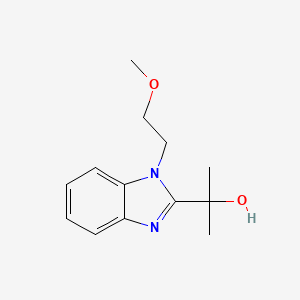 molecular formula C13H18N2O2 B2517149 2-(1-(2-methoxyethyl)-1H-benzo[d]imidazol-2-yl)propan-2-ol CAS No. 923233-10-7