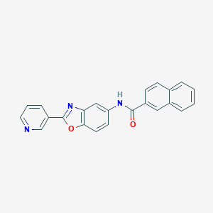 N-[2-(3-pyridinyl)-1,3-benzoxazol-5-yl]-2-naphthamide