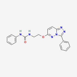 molecular formula C20H18N6O2 B2517155 1-Phenyl-3-(2-((3-phenyl-[1,2,4]triazolo[4,3-b]pyridazin-6-yl)oxy)ethyl)urea CAS No. 1021051-54-6