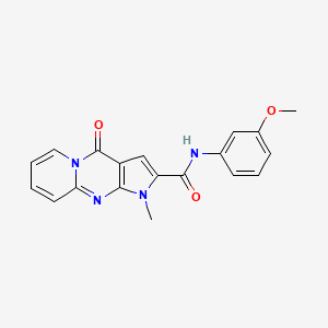 molecular formula C19H16N4O3 B2517165 N-(3-甲氧基苯基)-1-甲基-4-氧代-1,4-二氢吡啶并[1,2-a]吡咯并[2,3-d]嘧啶-2-甲酰胺 CAS No. 864853-98-5