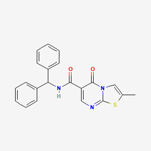 molecular formula C21H17N3O2S B2517166 N-benzhydryl-2-methyl-5-oxo-5H-thiazolo[3,2-a]pyrimidine-6-carboxamide CAS No. 896336-96-2
