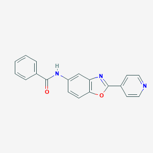 N-[2-(4-pyridinyl)-1,3-benzoxazol-5-yl]benzamide