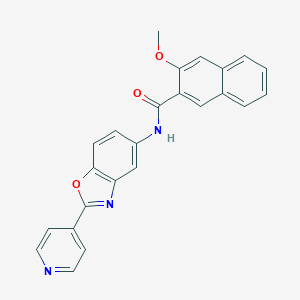 molecular formula C24H17N3O3 B251718 3-Methoxy-naphthalene-2-carboxylic acid (2-pyridin-4-yl-benzooxazol-5-yl)-amide 