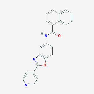 molecular formula C23H15N3O2 B251719 N-[2-(pyridin-4-yl)-1,3-benzoxazol-5-yl]naphthalene-1-carboxamide 