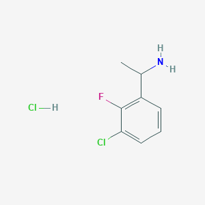 molecular formula C8H10Cl2FN B2517214 1-(3-氯-2-氟苯基)乙胺盐酸盐 CAS No. 1956371-30-4