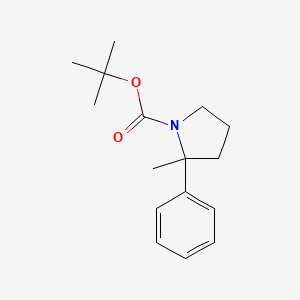 molecular formula C16H23NO2 B2517226 1-(tert-Butoxycarbonyl)-2-methyl-2-phenylpyrrolidine CAS No. 869646-92-4