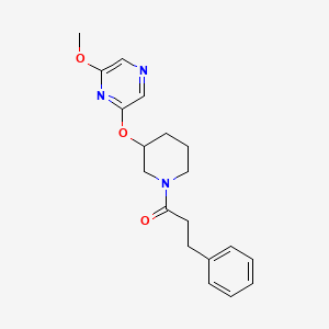 molecular formula C19H23N3O3 B2517236 1-(3-((6-甲氧基吡嗪-2-基)氧基)哌啶-1-基)-3-苯基丙烷-1-酮 CAS No. 2034481-09-7
