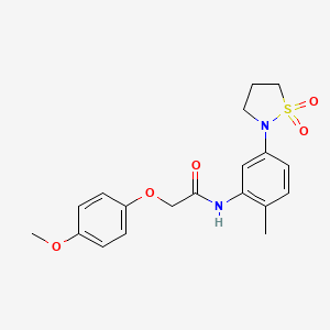 molecular formula C19H22N2O5S B2517238 N-(5-(1,1-dioxidoisothiazolidin-2-yl)-2-methylphenyl)-2-(4-methoxyphenoxy)acetamide CAS No. 951519-10-1