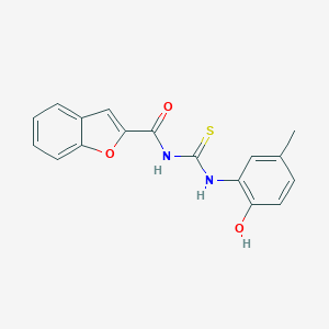 molecular formula C17H14N2O3S B251724 N-[(2-hydroxy-5-methylphenyl)carbamothioyl]-1-benzofuran-2-carboxamide 