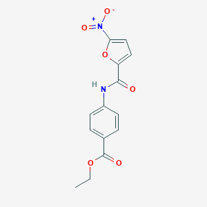 molecular formula C14H12N2O6 B251725 Ethyl 4-({5-nitro-2-furoyl}amino)benzoate 