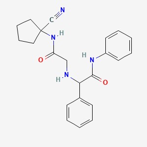 molecular formula C22H24N4O2 B2517250 2-[[2-[(1-Cianociclopentil)amino]-2-oxoethyl]amino]-N,2-difenilacetamida CAS No. 1252064-01-9