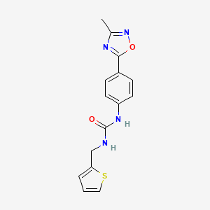 molecular formula C15H14N4O2S B2517277 1-(4-(3-甲基-1,2,4-恶二唑-5-基)苯基)-3-(噻吩-2-基甲基)脲 CAS No. 1226435-63-7