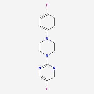 B2517284 5-Fluoro-2-(4-(4-fluorophenyl)piperazin-1-yl)pyrimidine CAS No. 2034416-95-8