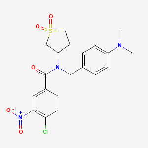 molecular formula C20H22ClN3O5S B2517293 4-chloro-N-(4-(dimethylamino)benzyl)-N-(1,1-dioxidotetrahydrothiophen-3-yl)-3-nitrobenzamide CAS No. 577964-42-2