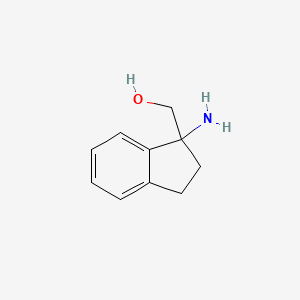 molecular formula C10H13NO B2517299 (1-amino-2,3-dihydro-1H-inden-1-yl)methanol CAS No. 213924-62-0