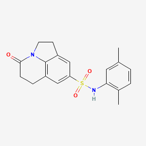 molecular formula C19H20N2O3S B2517305 N-(2,5-dimethylphenyl)-4-oxo-1,2,5,6-tetrahydro-4H-pyrrolo[3,2,1-ij]quinoline-8-sulfonamide CAS No. 898436-46-9