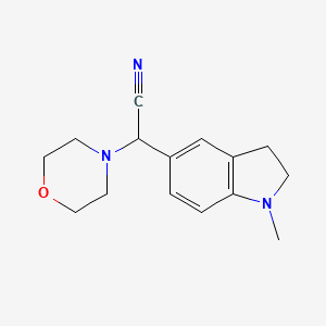 molecular formula C15H19N3O B2517311 2-(1-甲基吲哚-5-基)-2-吗啉基乙腈 CAS No. 1170010-70-4