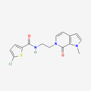 molecular formula C15H14ClN3O2S B2517315 5-chloro-N-(2-(1-methyl-7-oxo-1H-pyrrolo[2,3-c]pyridin-6(7H)-yl)ethyl)thiophene-2-carboxamide CAS No. 2034331-67-2