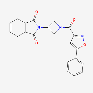 molecular formula C21H19N3O4 B2517324 2-(1-(5-phenylisoxazole-3-carbonyl)azetidin-3-yl)-3a,4,7,7a-tetrahydro-1H-isoindole-1,3(2H)-dione CAS No. 1795422-69-3