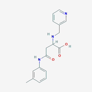 molecular formula C17H19N3O3 B2517325 4-(3-甲基苯胺基)-4-氧代-2-(吡啶-3-基甲基氨基)丁酸 CAS No. 1025768-53-9
