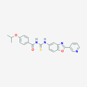 molecular formula C23H20N4O3S B251733 4-isopropoxy-N-{[(2-pyridin-3-yl-1,3-benzoxazol-5-yl)amino]carbonothioyl}benzamide 