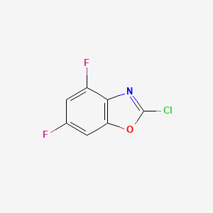 molecular formula C7H2ClF2NO B2517333 2-氯-4,6-二氟苯并[d]恶唑 CAS No. 1343514-56-6