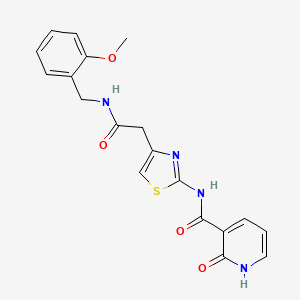 molecular formula C19H18N4O4S B2517336 N-(4-(2-((2-甲氧基苄基)氨基)-2-氧代乙基)噻唑-2-基)-2-氧代-1,2-二氢吡啶-3-甲酰胺 CAS No. 946335-99-5