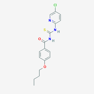 molecular formula C17H18ClN3O2S B251734 4-butoxy-N-[(5-chloropyridin-2-yl)carbamothioyl]benzamide 