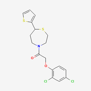 B2517341 2-(2,4-Dichlorophenoxy)-1-(7-(thiophen-2-yl)-1,4-thiazepan-4-yl)ethanone CAS No. 1705355-76-5
