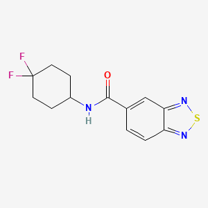 molecular formula C13H13F2N3OS B2517346 N-(4,4-difluorocyclohexyl)benzo[c][1,2,5]thiadiazole-5-carboxamide CAS No. 2034561-39-0