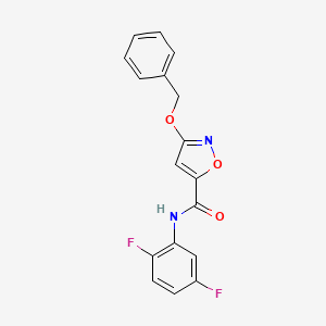 molecular formula C17H12F2N2O3 B2517348 3-(苄氧基)-N-(2,5-二氟苯基)异恶唑-5-甲酰胺 CAS No. 1421506-24-2