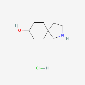 molecular formula C9H18ClNO B2517352 2-Azaspiro[4.5]decan-8-ol;hydrochloride CAS No. 2413867-71-5