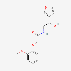 molecular formula C15H17NO5 B2517355 N-(2-(furan-3-yl)-2-hydroxyethyl)-2-(2-methoxyphenoxy)acetamide CAS No. 1396683-28-5