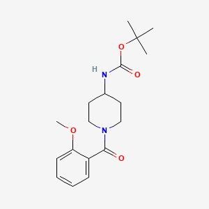 molecular formula C18H26N2O4 B2517373 tert-Butyl 1-(2-methoxybenzoyl)piperidin-4-ylcarbamate CAS No. 1286274-52-9
