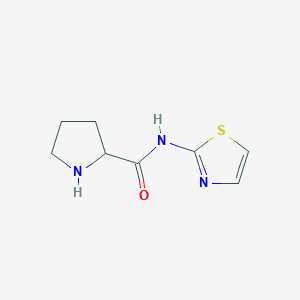 molecular formula C8H11N3OS B2517374 N-(1,3-Thiazol-2-YL)pyrrolidine-2-carboxamide CAS No. 787498-56-0