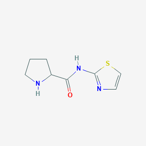 molecular formula C8H11N3OS B2517374 N-(1,3-噻唑-2-基)吡咯烷-2-甲酰胺 CAS No. 787498-56-0