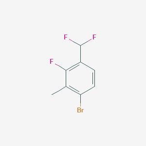 molecular formula C8H6BrF3 B2517378 1-Bromo-4-(difluoromethyl)-3-fluoro-2-methylbenzene CAS No. 2092615-57-9