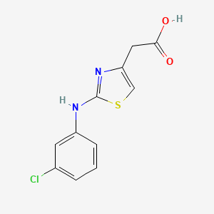 molecular formula C11H9ClN2O2S B2517382 [2-(3-Chloro-phenylamino)-thiazol-4-yl]-acetic acid CAS No. 436094-79-0