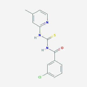 molecular formula C14H12ClN3OS B251740 3-chloro-N-[(4-methylpyridin-2-yl)carbamothioyl]benzamide 