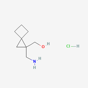 molecular formula C8H16ClNO B2517401 (1-(Aminomethyl)spiro[2.3]hexan-1-yl)methanol hydrochloride CAS No. 2225136-28-5