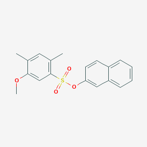 molecular formula C19H18O4S B2517405 Naphthalen-2-yl 5-methoxy-2,4-dimethylbenzene-1-sulfonate CAS No. 2361794-01-4