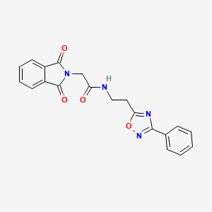 2-(1,3-dioxoisoindolin-2-yl)-N-(2-(3-phenyl-1,2,4-oxadiazol-5-yl)ethyl)acetamide