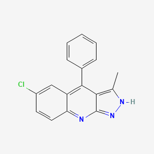 molecular formula C17H12ClN3 B2517429 6-chloro-3-methyl-4-phenyl-1H-pyrazolo[3,4-b]quinoline CAS No. 313534-09-7